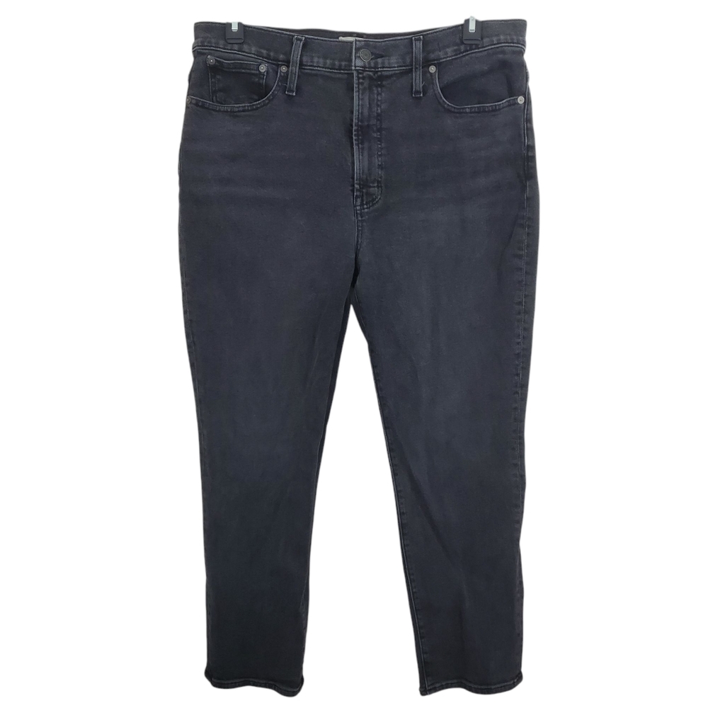 Madewell The Perfect Vintage Jeans Lunar Black Wash Size 32 Tapered Leg Retro